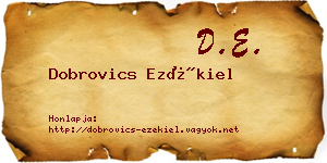 Dobrovics Ezékiel névjegykártya